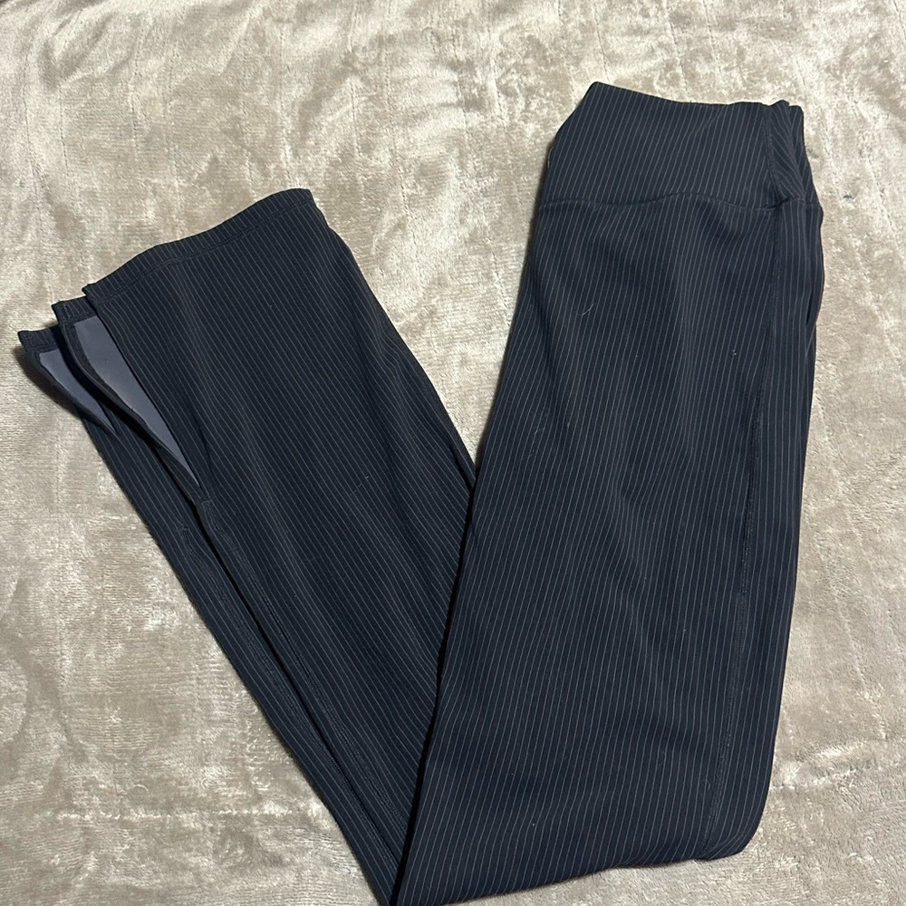 Rosa Boot Cut Legging - Black Pinstripe - XL